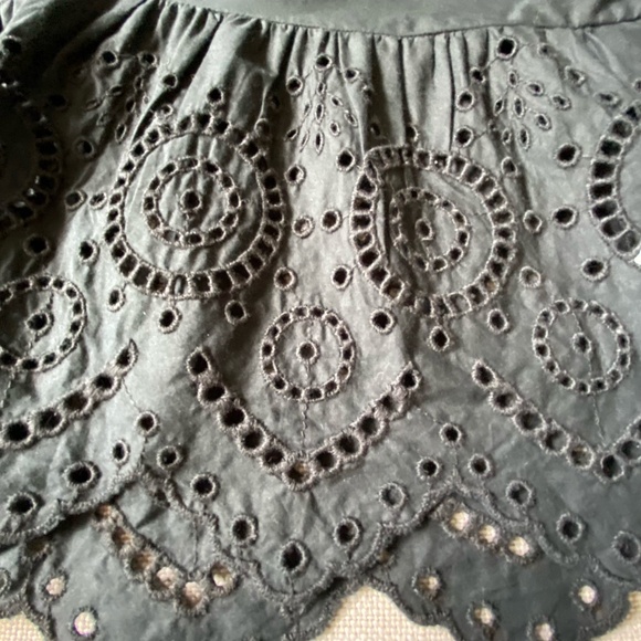 Gap Black Peplum Cotton Eyelet Boho Summer Oversized Sleeveless Top- Sz-XS - Picture 8 of 15